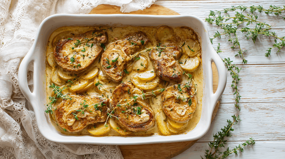 Comforting Pork Chop Supreme with Tender Potatoes