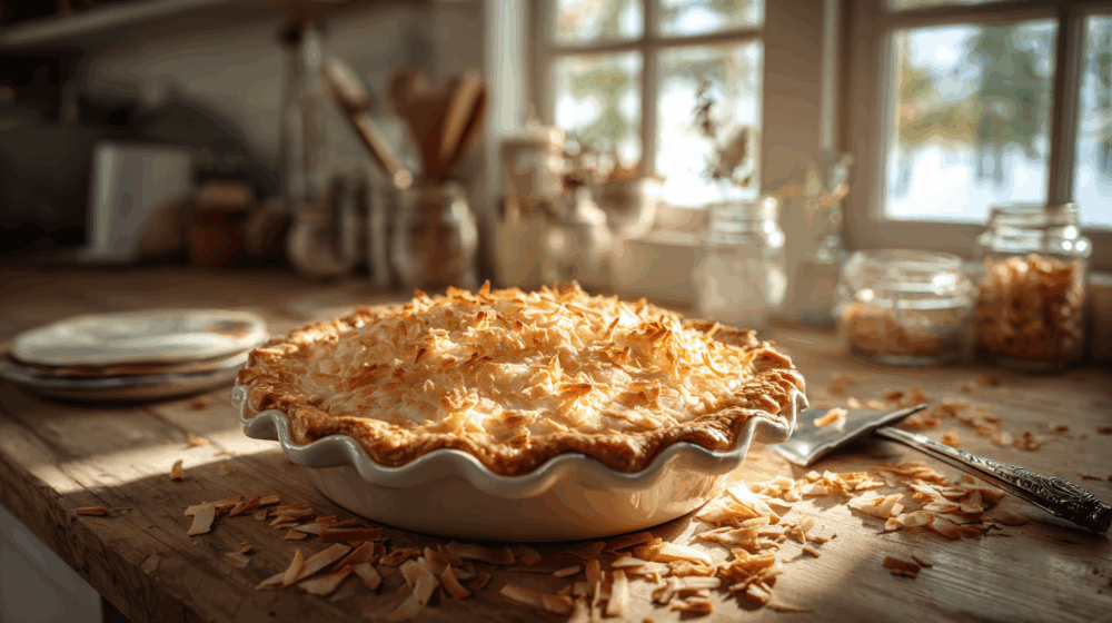 Classic French Coconut Pie